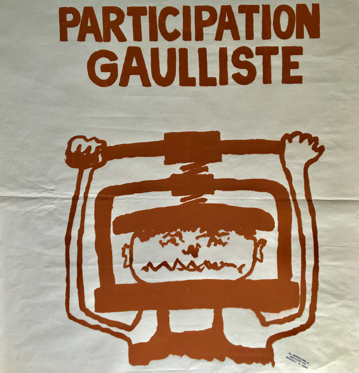 [May 68] — Gaullist participation — serigraphy — École nlle. sup. Fine Arts.