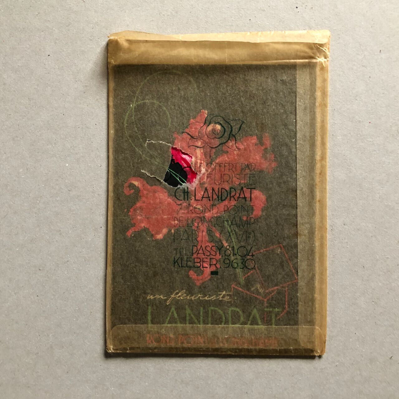 Landrat fleuriste à Passy — Puzzle publicitaire — Sérigraphie — années 50.