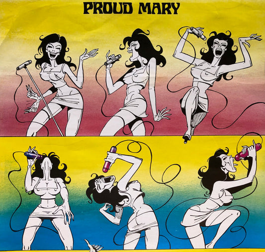 Gotlib — Proud Mary — poster original — 80x60 cm. — éditions du Fromage — c.1980