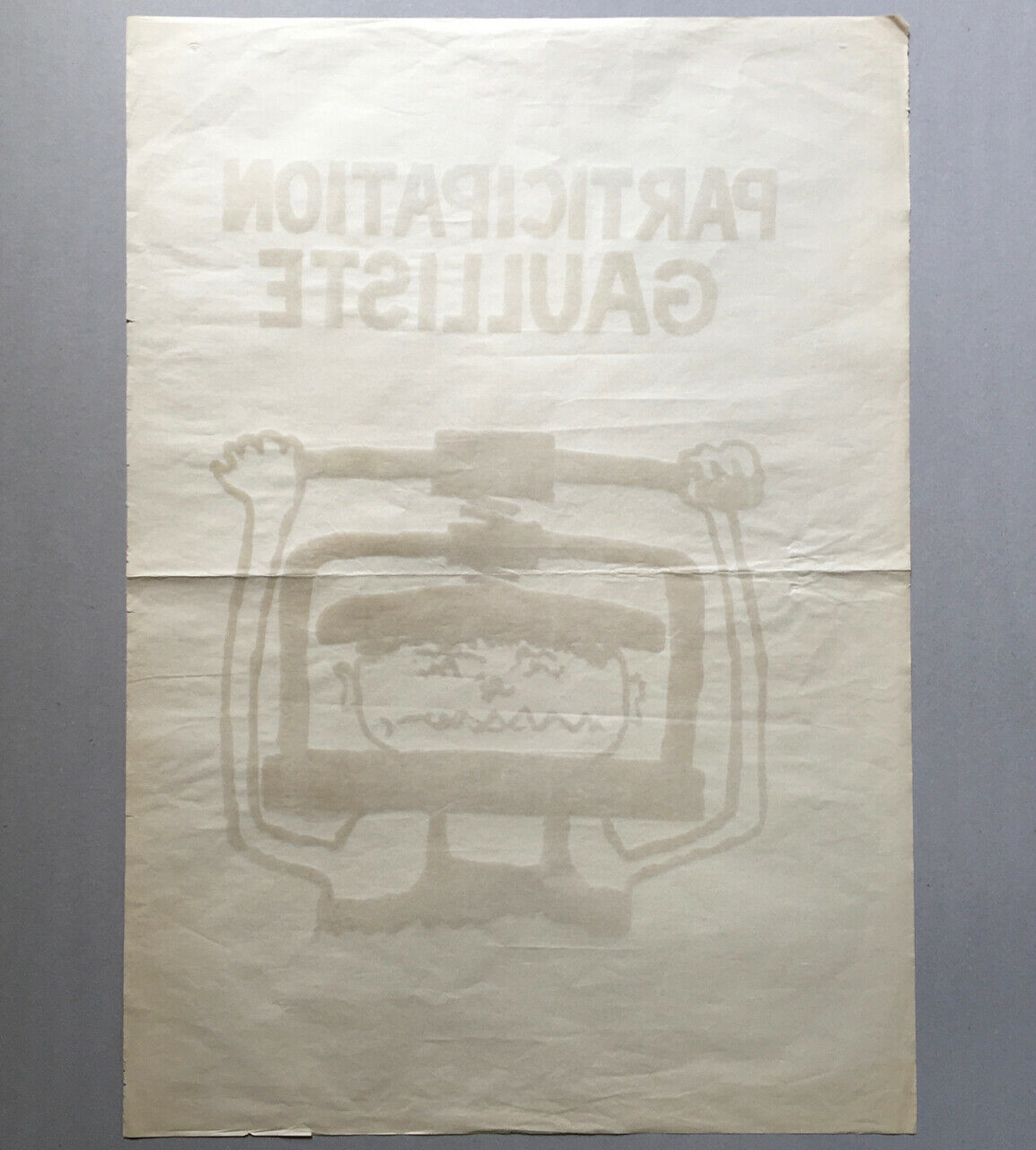 [May 68] — Gaullist participation — serigraphy — École nlle. sup. Fine Arts.
