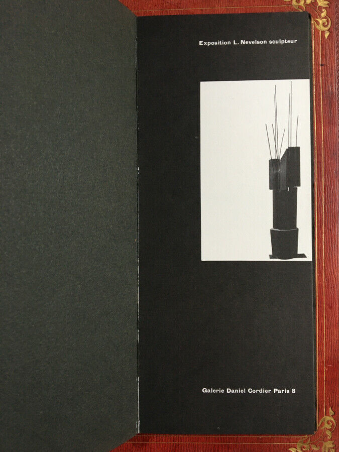 LOUISE NEVELSON - EXHIBITION CATALOG AT THE DANIEL CORDIER GALLERY - 1960.