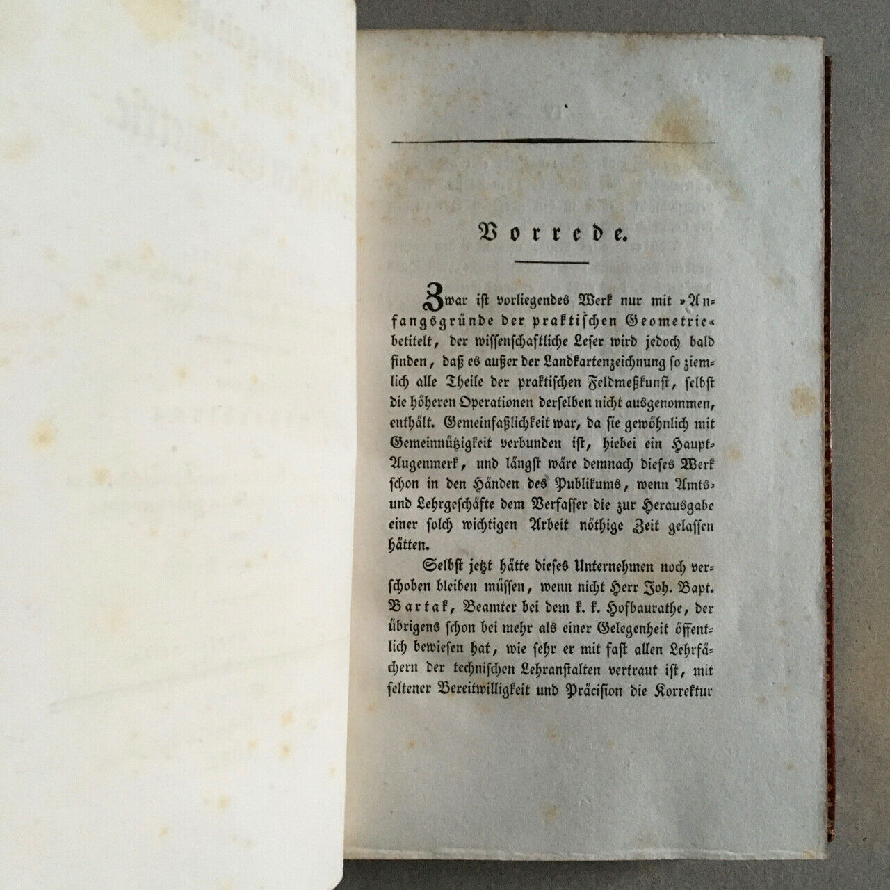 Kaspar Bauer — Anfangsgründe der praktischen Geometrie — Carl Gerold — 1833.