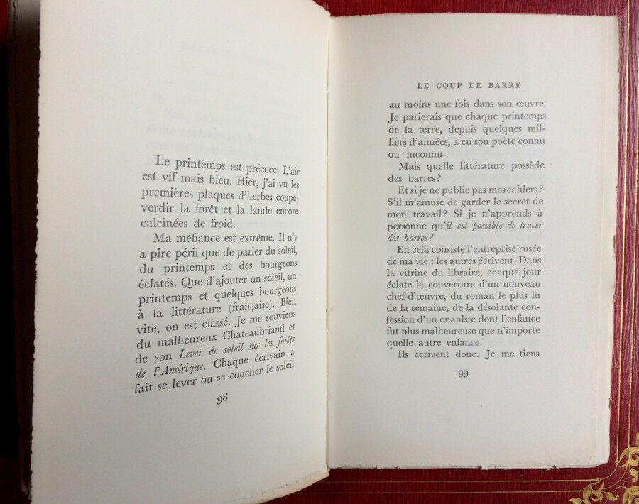 JEAN CAU - LE COUP DE BARRE - ÉDITION ORIGINALE - N° 27/43 - GALLIMARD - 1950.