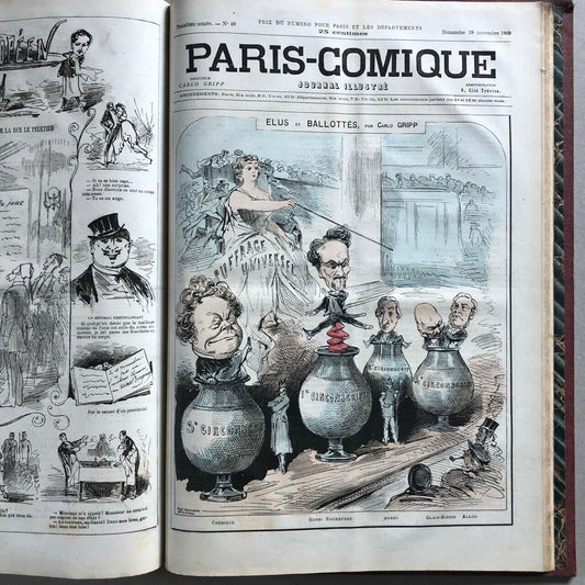 Carlo Gripp — Paris-comique [L'Image] — 52 issues — first full year — 1869.