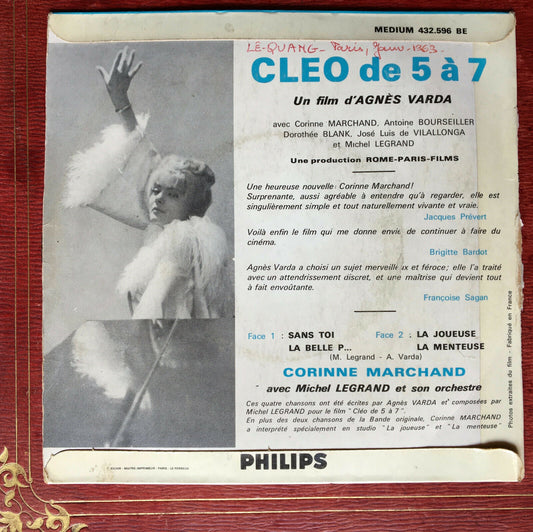 C. Marchand — Cléo from 5 to 7 — Good soundtrack Agnès Varda Philips 432.596 — 1962