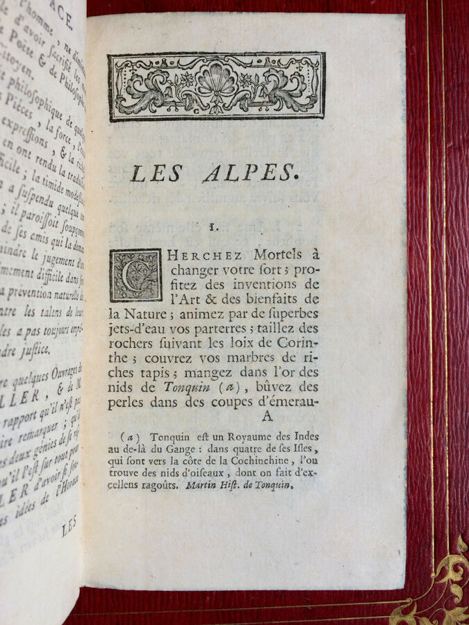 ALBRECHT VON HALLER - POETRIES - E.O. FROM THE TRANSLATION - HEIDEGGER - 1752.