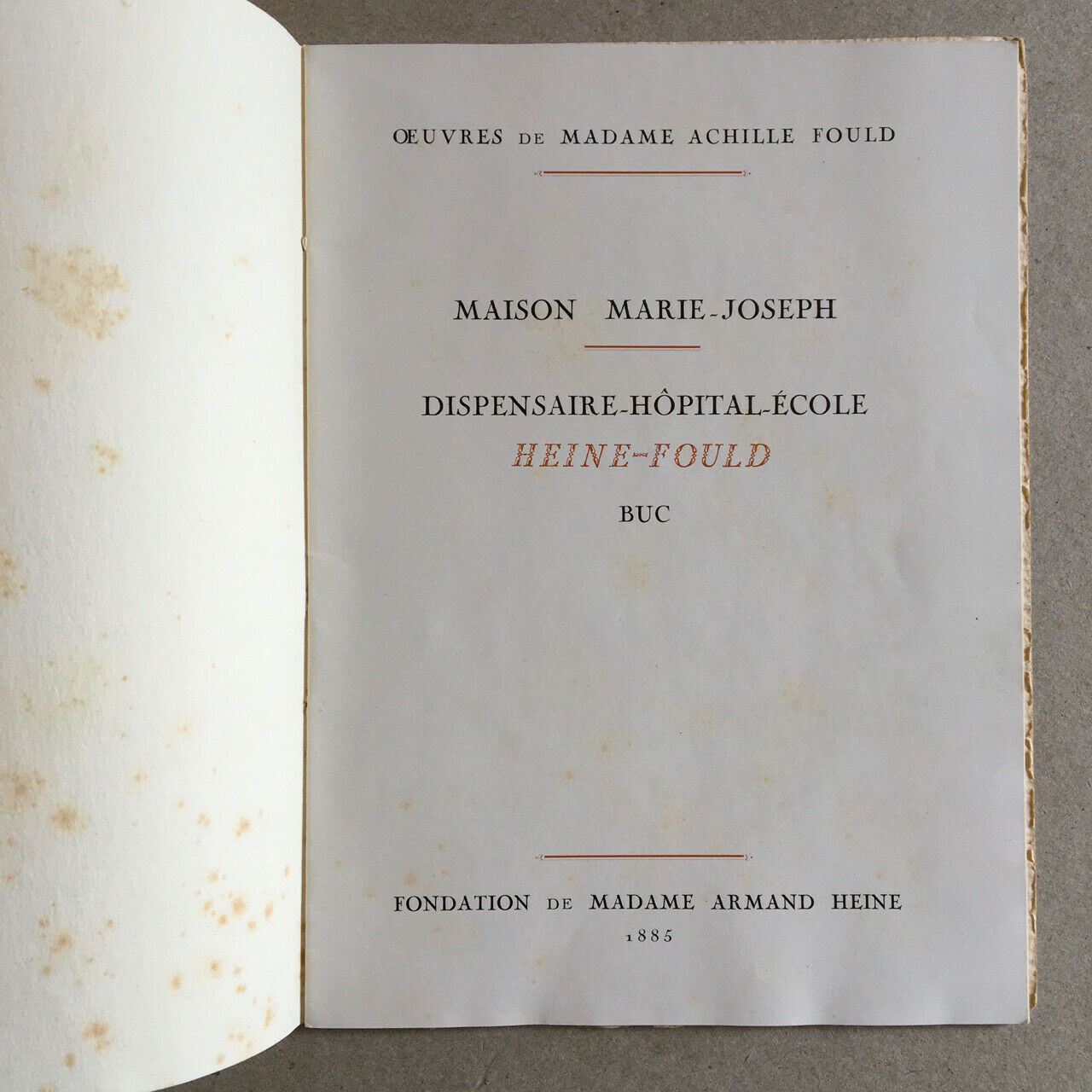 La Glacière — Achille Fould — Hospital — presentation booklet — Draeger c.1920.