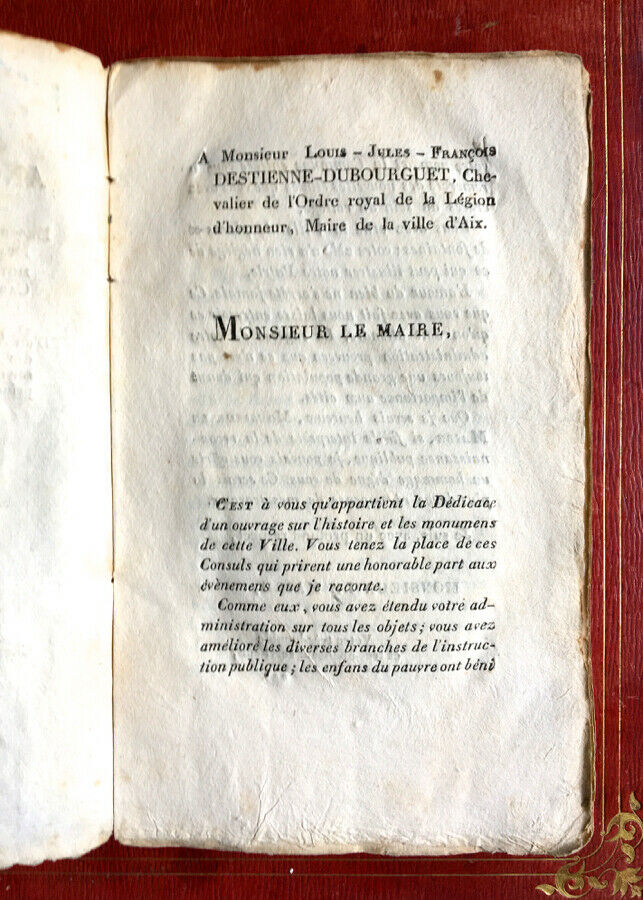 [JEAN-FRANÇOIS PORTE] - OLD AND MODERN AIX - É.O. - FRANCOIS GUIGUE - 1823.