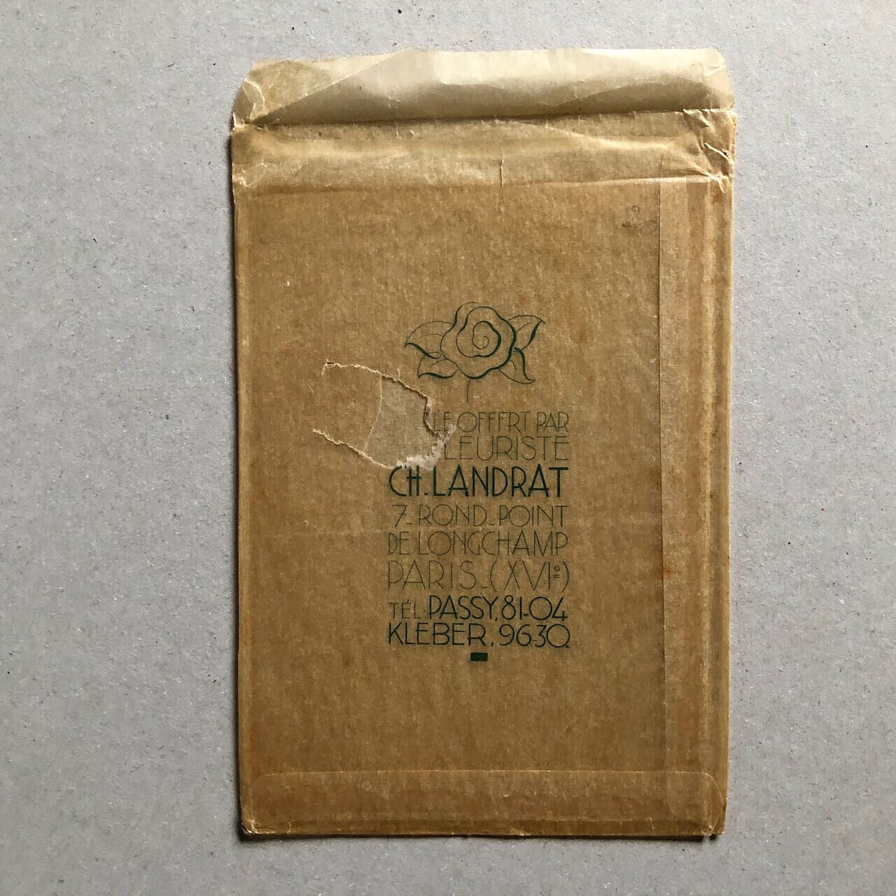 Landrat fleuriste à Passy — Puzzle publicitaire — Sérigraphie — années 50.