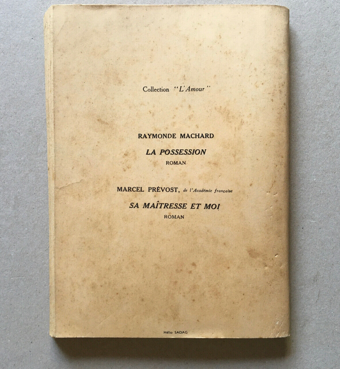 Rolande Machard — La Possession — rare cover by Chimot — Flammarion — 1936