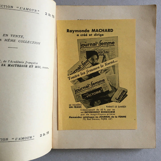 Rolande Machard — La Possession — rare couverture par Chimot — Flammarion — 1936