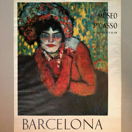 Picasso — Affiche d'exposition  au musée de Barcelone n°4  — 54 x 76 cm. — 1966.