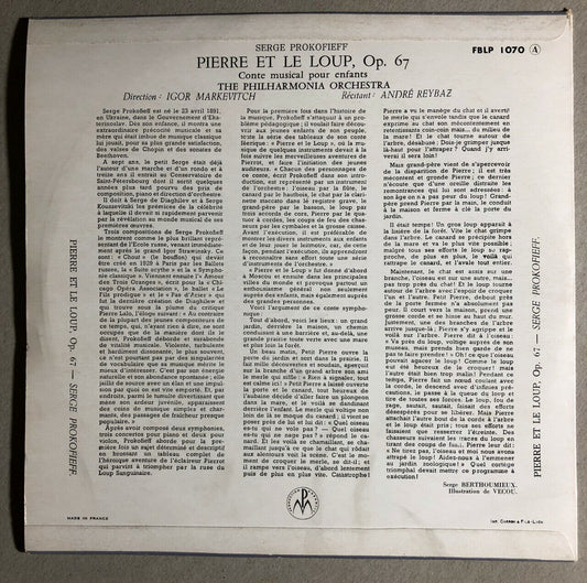 Prokofieff / André Reybaz — Pierre et le loup — LP 33 RPM 10" — LVDSM FBLP 1070