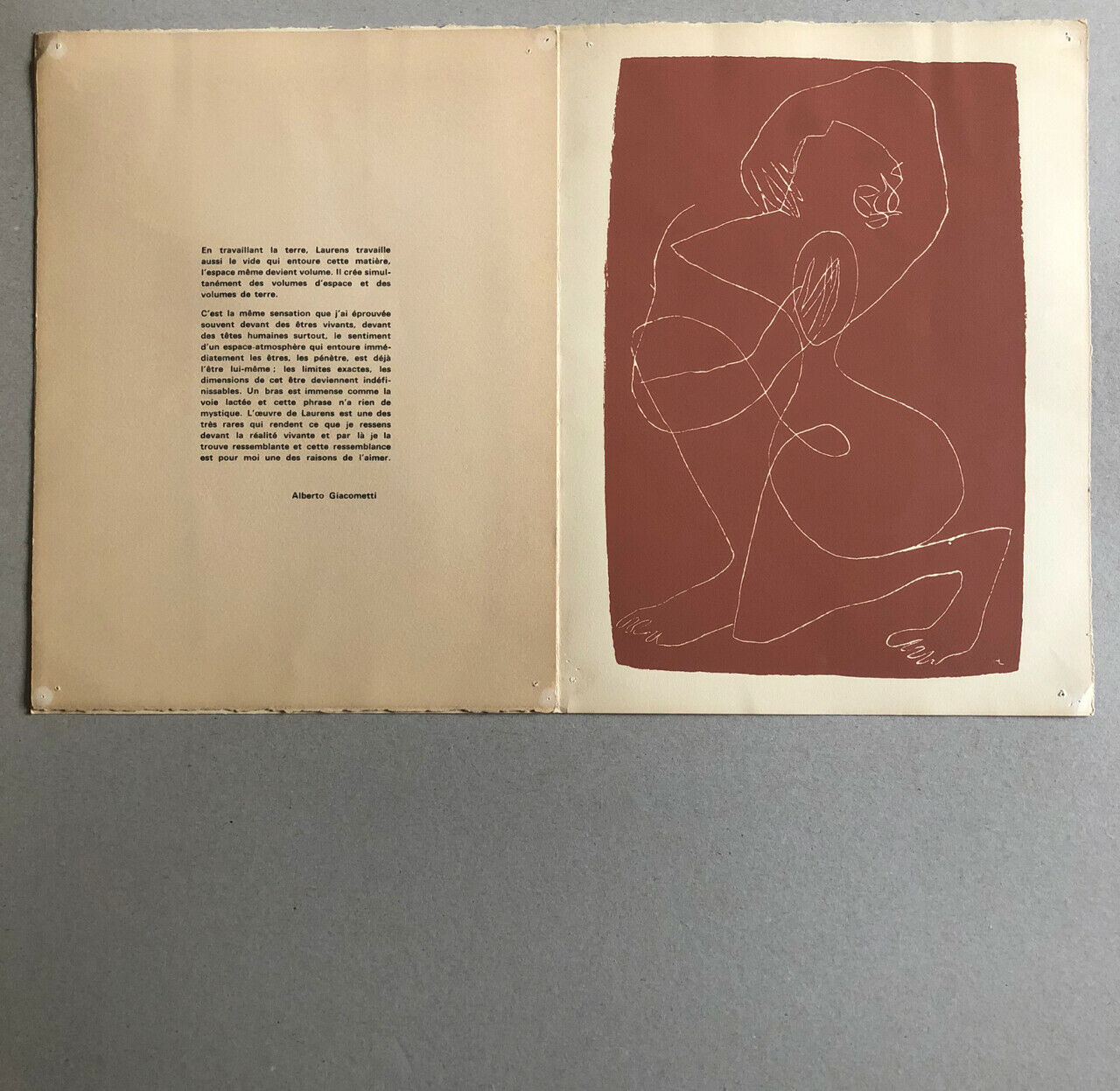 Henri Laurens — Femme agenouillée — sérigraphie n° — Nouvelles Images —1970.